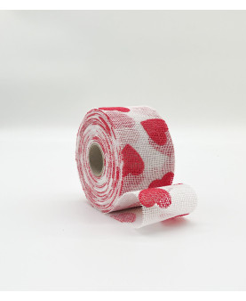 Nastro - Cotone Cuori 3D